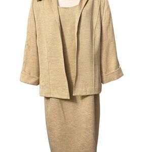 Elegant Tan Women's dress & jacket